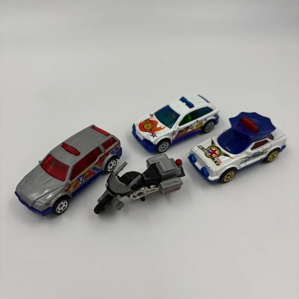 Vintage Matchox Police Car,‎ Police Hat, Motorcycle 98-2003 Diecast Bundle